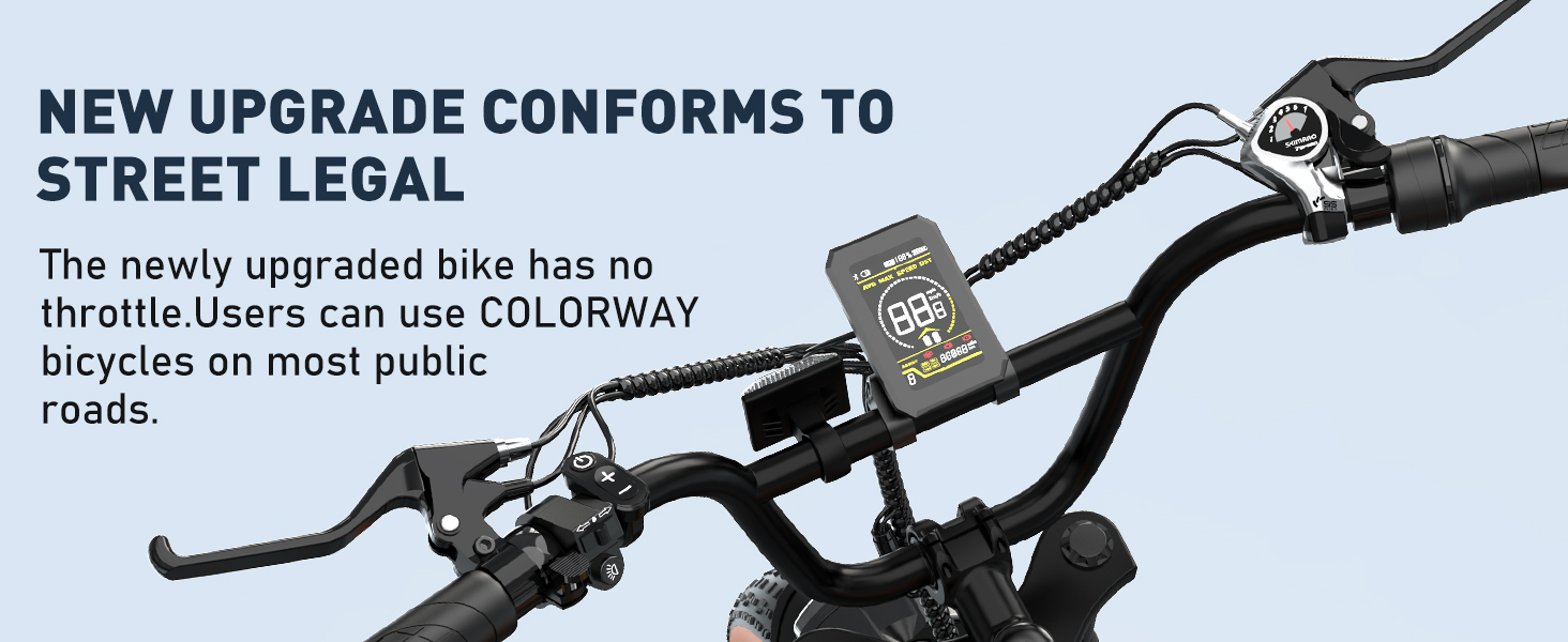 COLORWAY Electric Bikes,20'' Off-Road EBike with 4.0 Fat Tire,250W Motor and 48V 15Ah Battery, 7-Speed City Bike, Elecrtic Bicyc