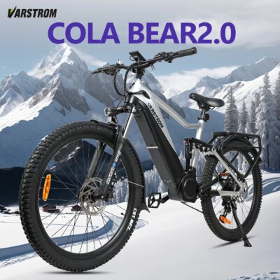 Varstrom Electric Bike 48V 750W 27.5In Cola Bear 2.0 Adult E-bike (Peak 1200W) Mid Motor Kits 960Wh Battery MTB Trekking Bicycle