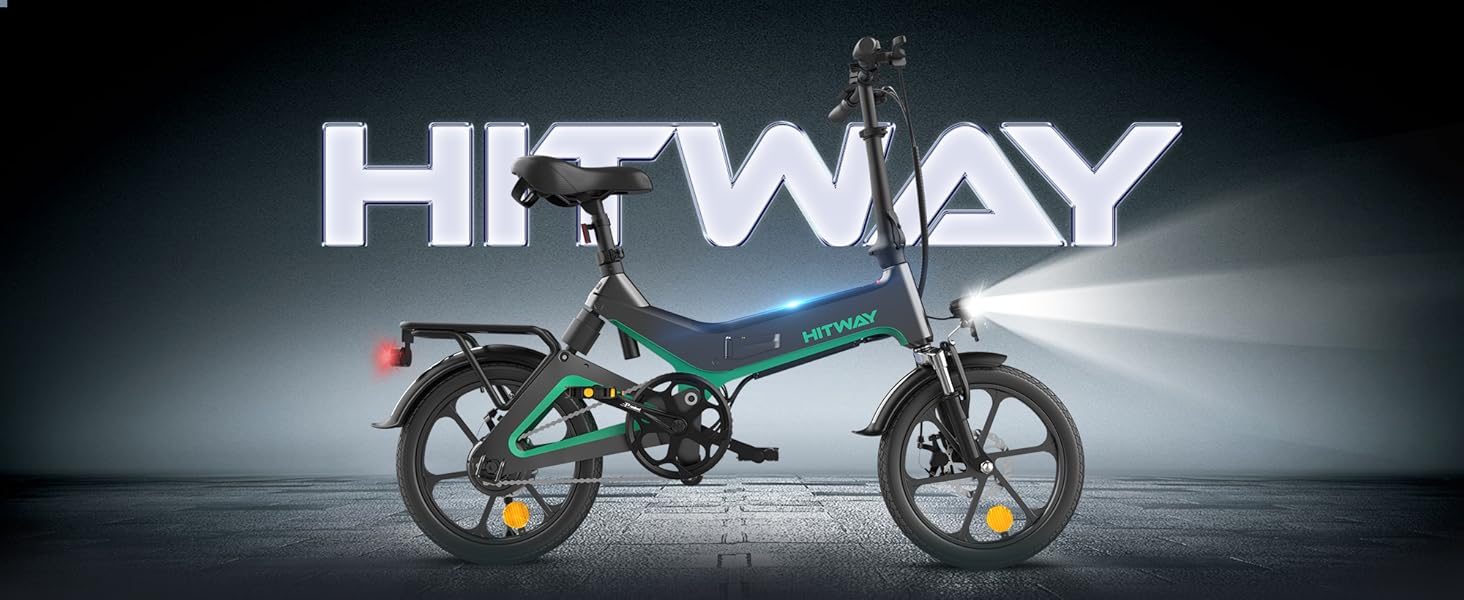 16 electric bike HITWAY W/36V Foldable Electric Pedal Assistance with 7.8ah Battery, Accelerator-Free, for teen