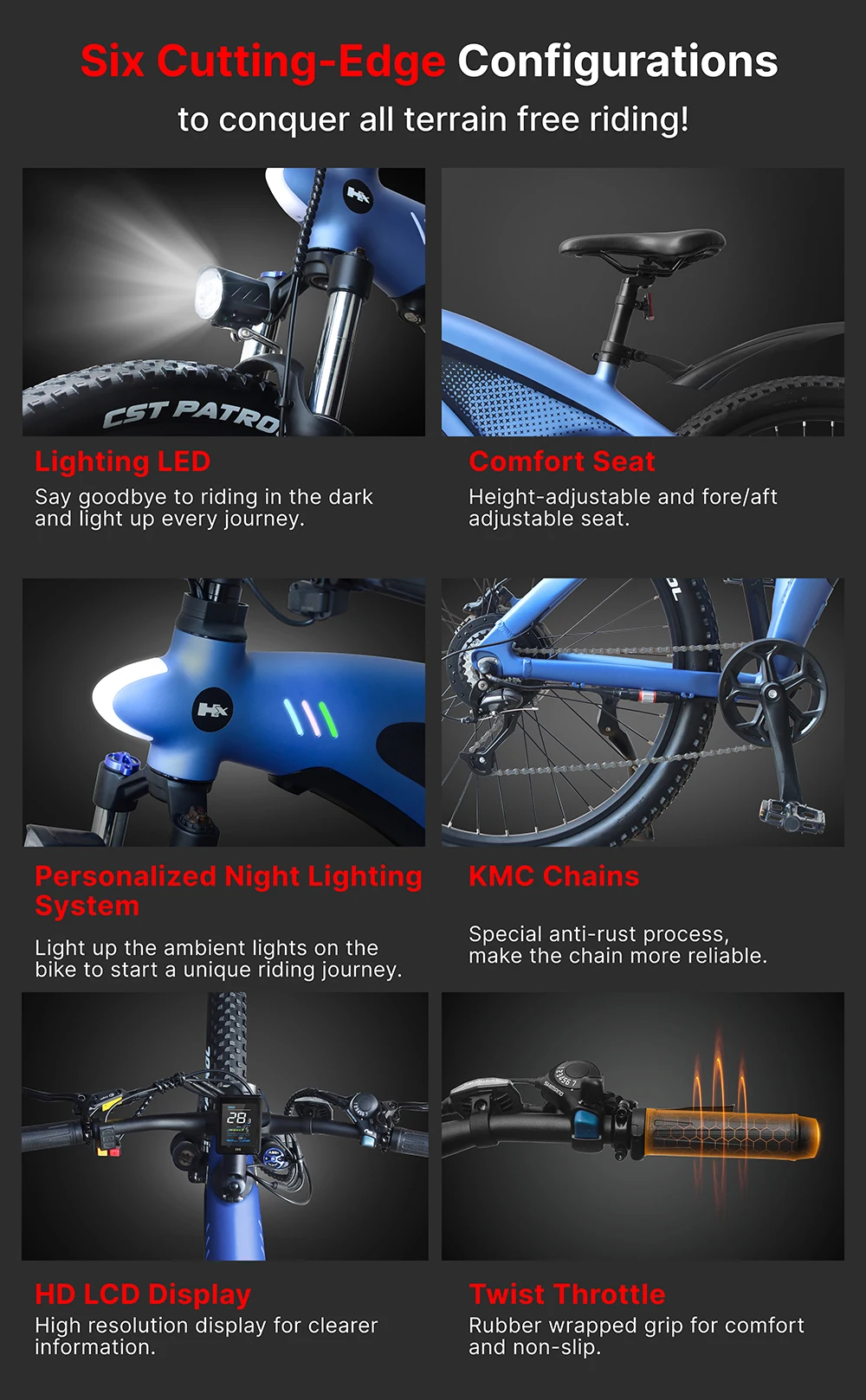 HUANCI Q5 electric bike ebike Adults Electric bicycle  48V 20AH 27.5 Inch electric e bike Electric bike Mountain electric bikes