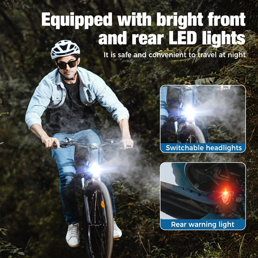 IScooter Electric Bike EB3 for Adult, E-bike Electric City Bike With 500W Motor, 36V 10.4AH Removable Lithium Battery