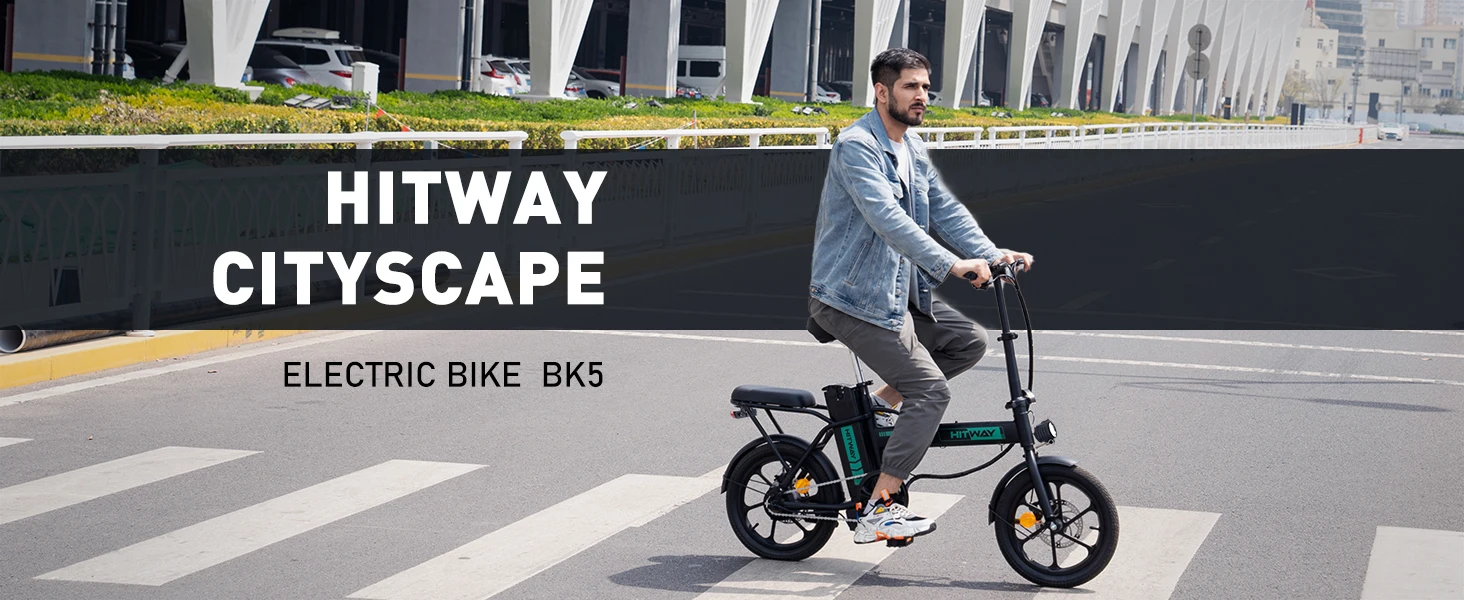 HITWAY Electric bike e-bike foldable city bike Lithium battery 36V/10.4Ah, electric mileage can reach 35-70k