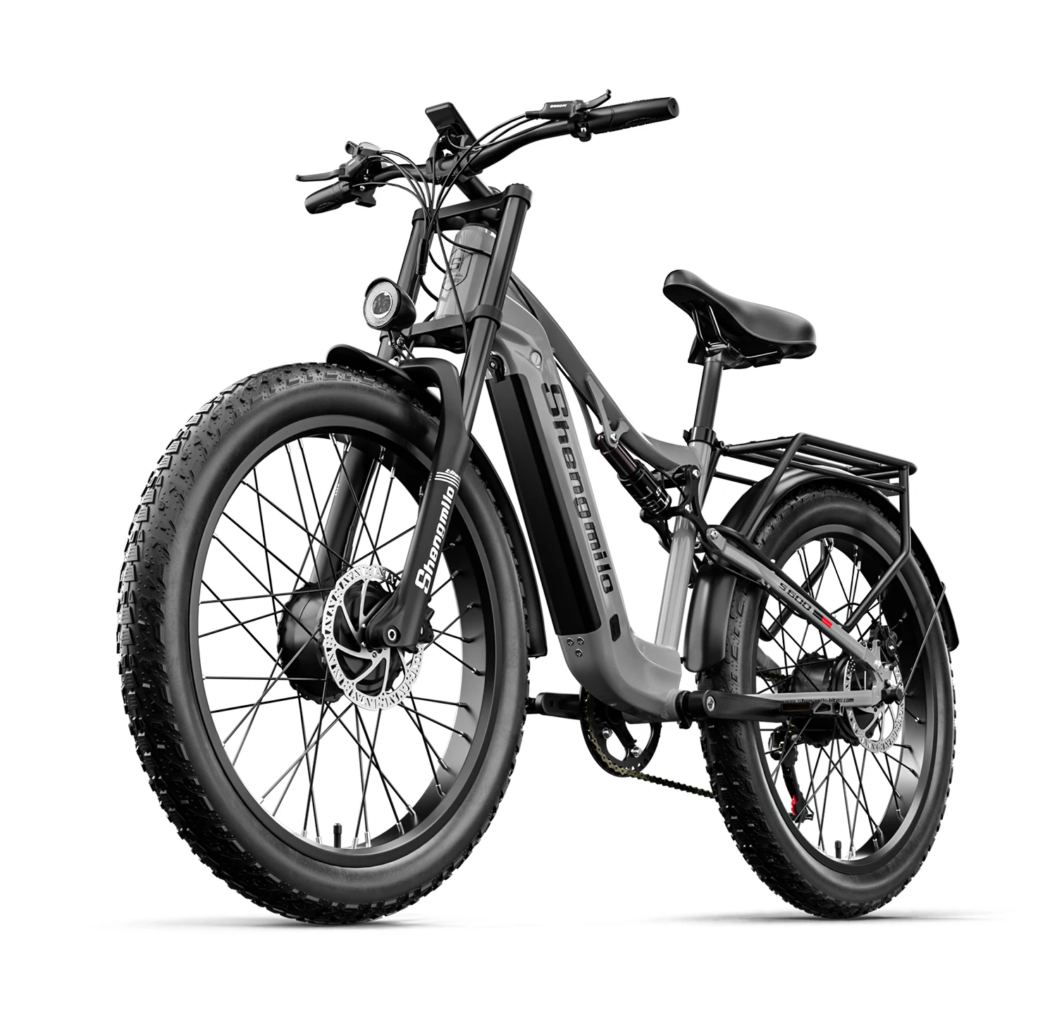 Shengmilo S600 Adult 2000W Men's E-Mountain ebike with Two Motors, 48V17.5AH840WH Battery,26 Inch Wide Tyre Men's Electric Bike Shengmilo S600 Adult 2000W Men's E-Mountain ebike with Two Motors, 48V17.5AH840WH Battery,26 Inch Wide Tyre Men's Electric Bike