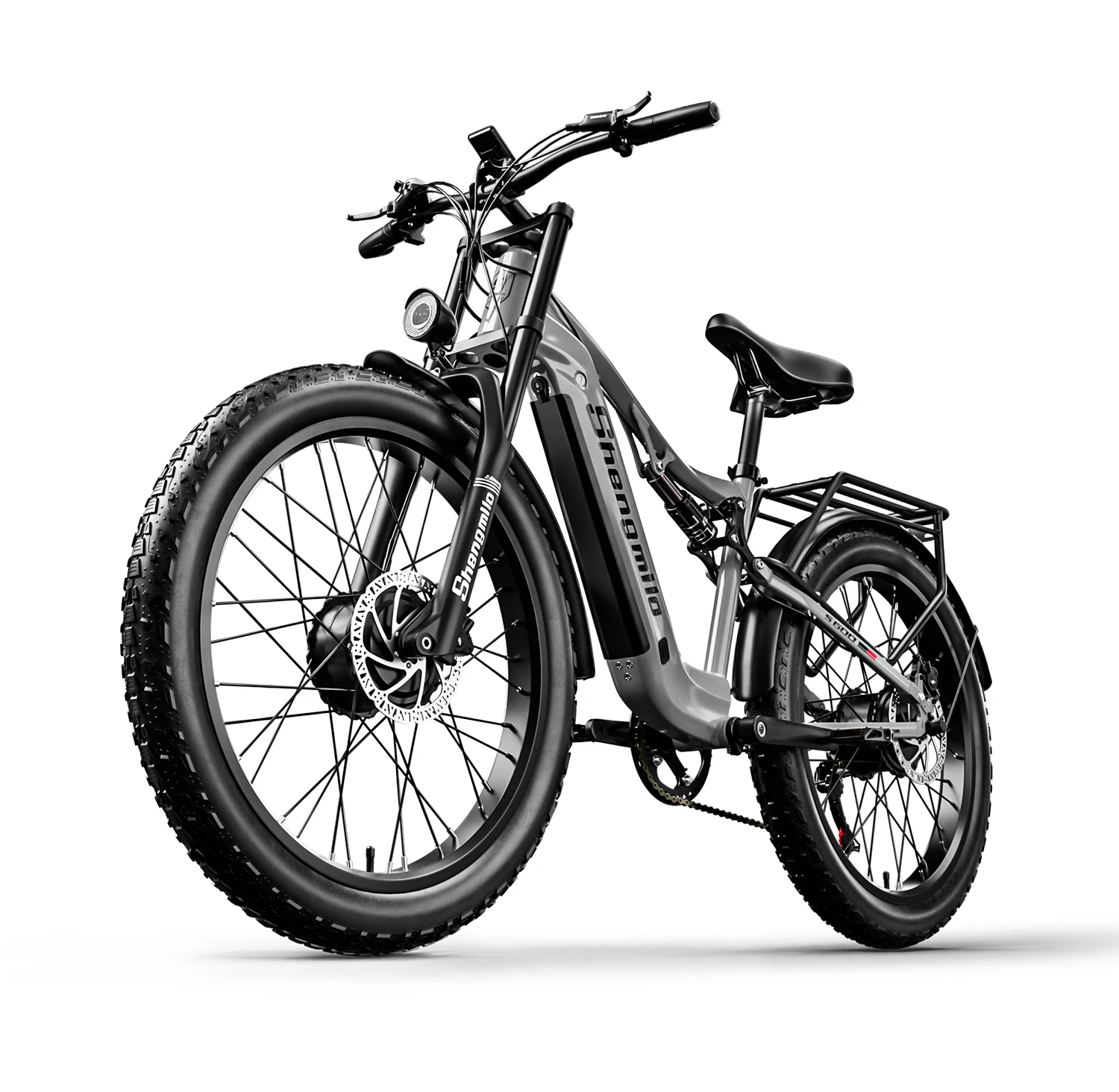 Shengmilo S600 Adult 2000W Men's E-Mountain ebike with Two Motors, 48V17.5AH840WH Battery,26 Inch Wide Tyre Men's Electric Bike Shengmilo S600 Adult 2000W Men's E-Mountain ebike with Two Motors, 48V17.5AH840WH Battery,26 Inch Wide Tyre Men's Electric Bike
