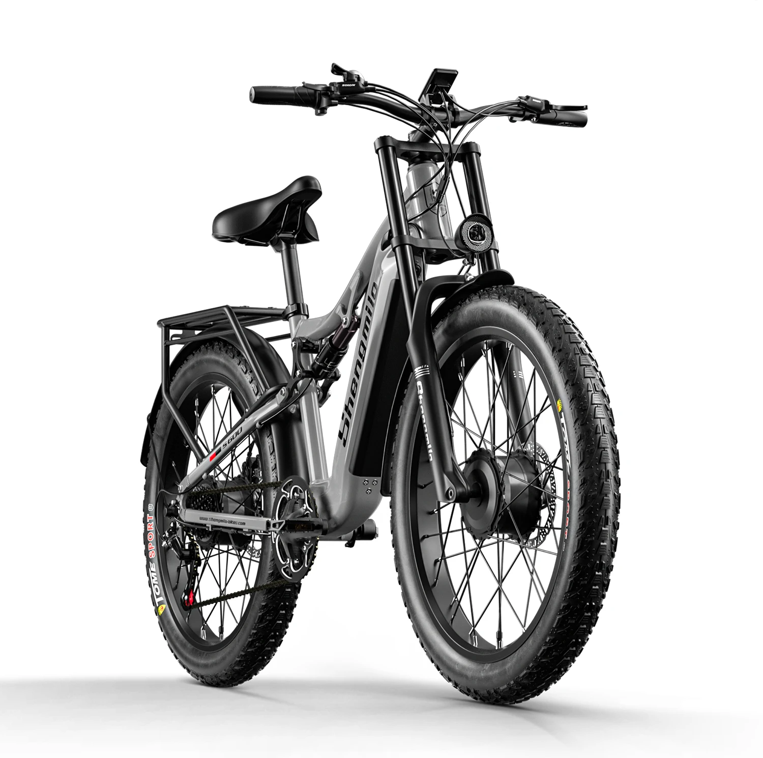 Shengmilo S600 Adult 2000W Men's E-Mountain ebike with Two Motors, 48V17.5AH840WH Battery,26 Inch Wide Tyre Men's Electric Bike Shengmilo S600 Adult 2000W Men's E-Mountain ebike with Two Motors, 48V17.5AH840WH Battery,26 Inch Wide Tyre Men's Electric Bike