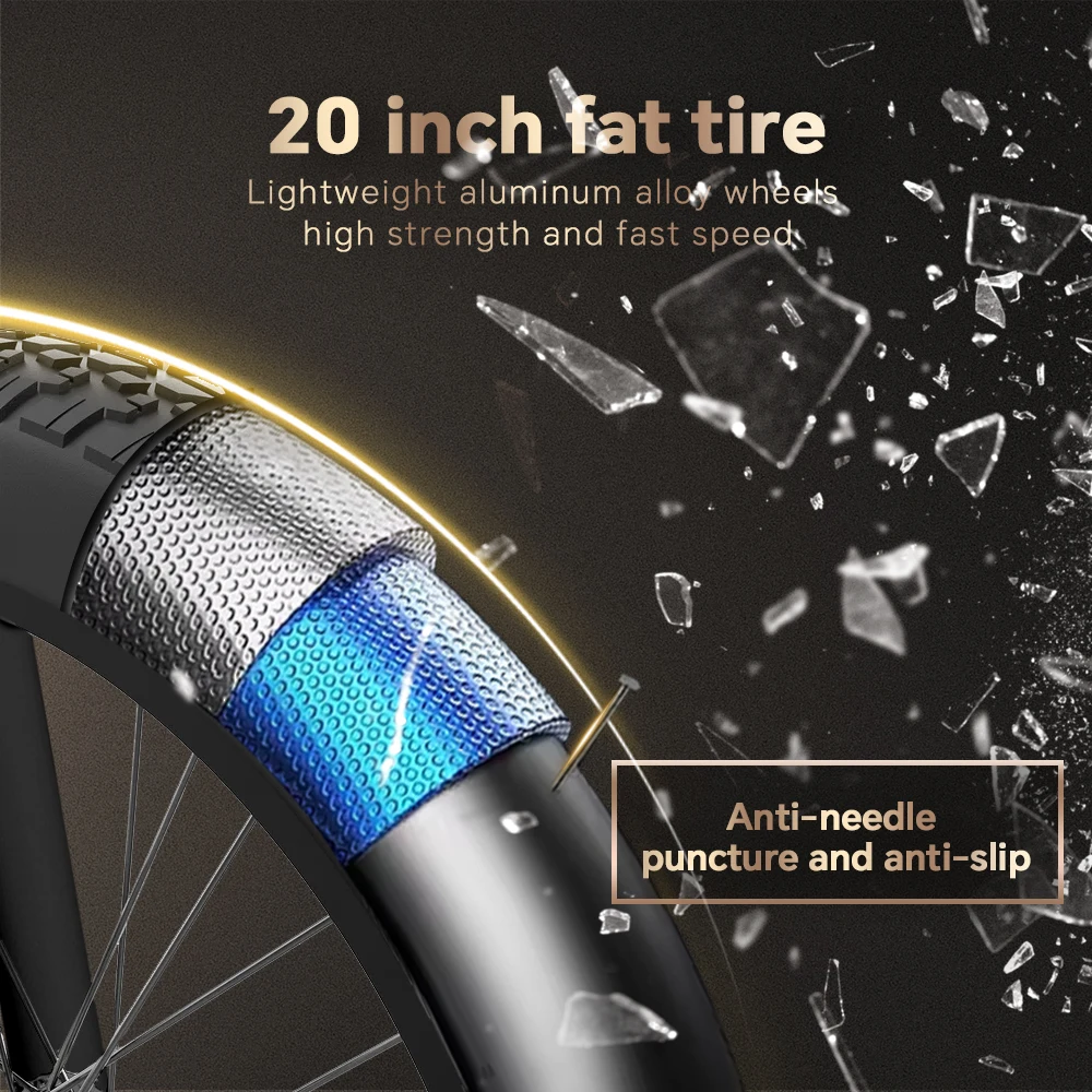 E Bike Folding 750W Powerful Motor 48v10Ah Lithium Battery Electric Bike 20*4.0 Inch Fat Tire Electric Bicycle