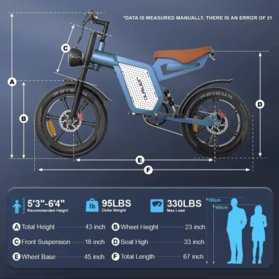 Jansno Electric Bike 1500W Dual Motor 48V23AH Lithium Battery Electric Bicycle Motorcycle Adult 20*4.0 Inch Fat Tire Snow E-bike - Image 5