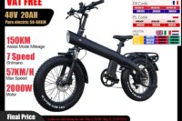 HX Q20PRO Adult Electric Bicycle 48V 20A E Bike Removable Battery Foldable Ebike 20 inch fat tire Electric Bike