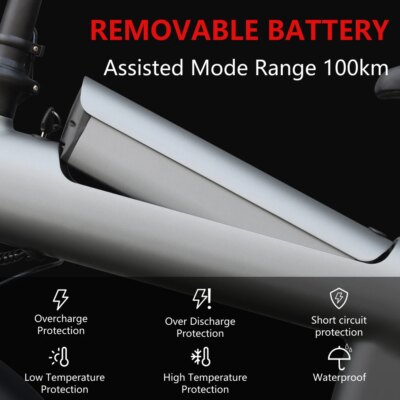 HX Q20PRO Adult Electric Bicycle 48V 20A E Bike Removable Battery Foldable Ebike 20 inch fat tire Electric Bike - Image 5