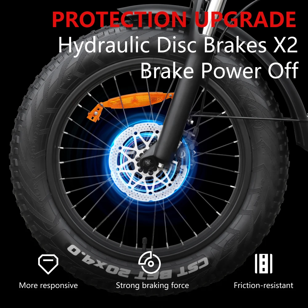HX Q20PRO Adult Electric Bicycle 48V 20A E Bike Removable Battery Foldable Ebike 20 inch fat tire Electric Bike