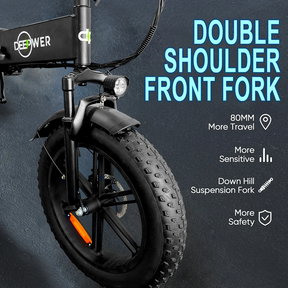IDOTATA Ebike A2 Electric Bike 750W Motor 48V 20AH Lithium Battery Electric Bicycle Folding 20Inch Fire Tire Adult MTB E-bike