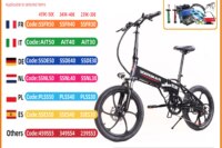 RANDRIDE YA20 Ebike 500W 48V12.8AH Folding City Electric bike Hidden Dismountable Battery 20inch Adult Electric Bicycle EU Stock