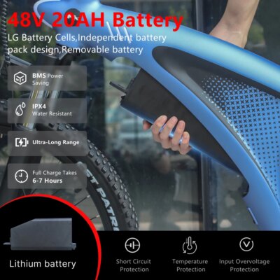 HX Q5 Ebikes 2000W Adults Electric Bike 57KM/H Electric Bicycle 27.5 Inch Removable battery Electric E Bikes Mountain Ebike - Image 4