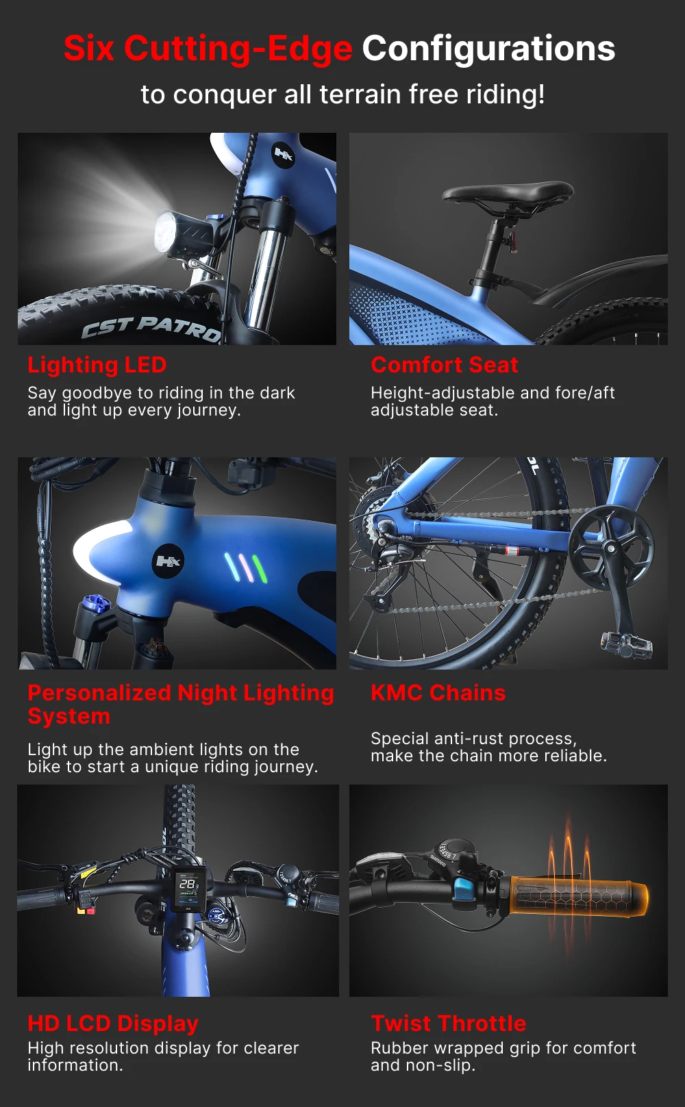 HX Q5 Ebikes 2000W Adults Electric Bike 57KM/H Electric Bicycle 27.5 Inch Removable battery Electric E Bikes Mountain Ebike