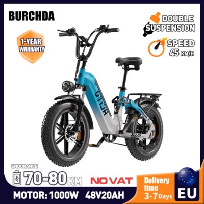 OTIDA AZ20 Electric Bicycle 20" Fat Tire E-Bike 48V/20Ah Battery 7 Speed E-Mountain bike Adults Urban Commuting Men & Women