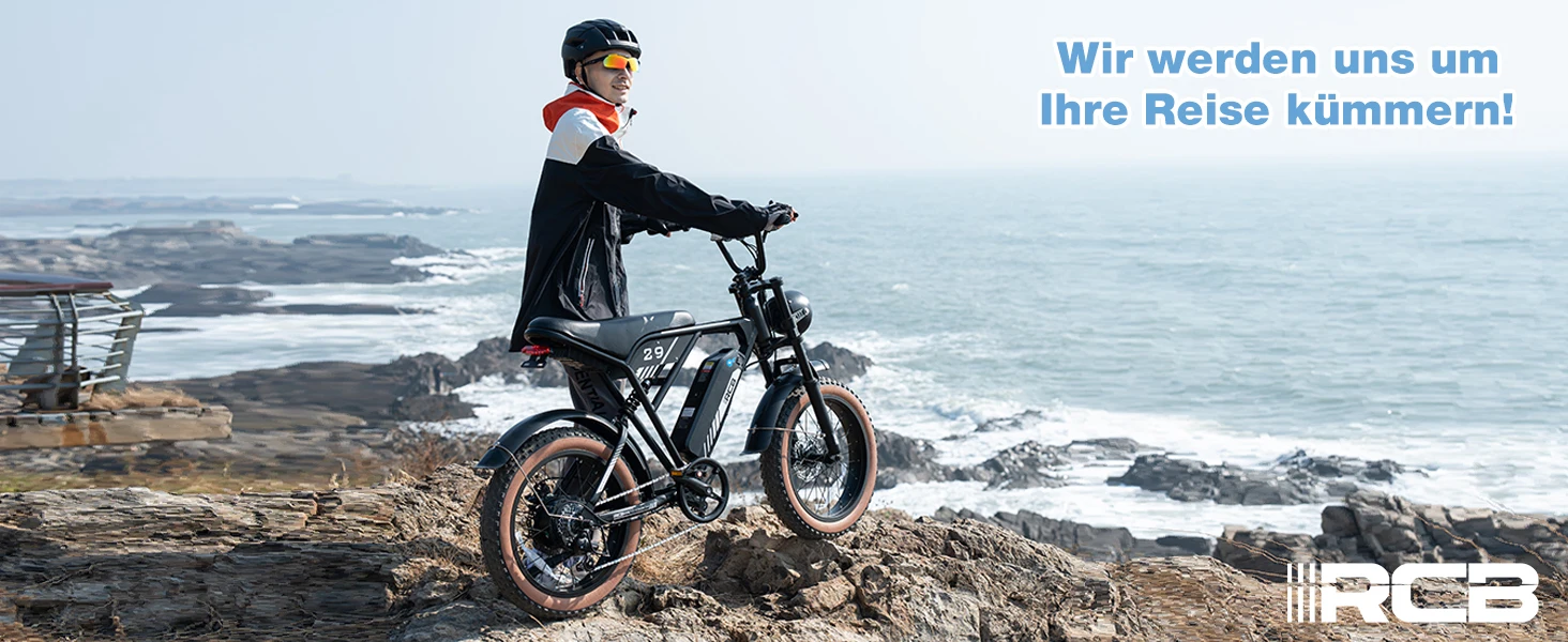 RCB 20'' E Bike, Electric Mountain Bike for Adults, Commuting Electric Bike with Removable 48V 15Ah Battery, Range 45-100KM