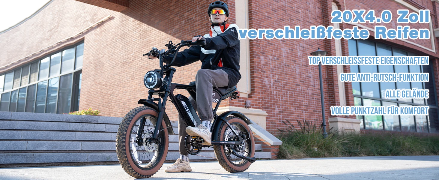 RCB 20'' E Bike, Electric Mountain Bike for Adults, Commuting Electric Bike with Removable 48V 15Ah Battery, Range 45-100KM
