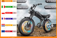 C93 Electric Bicycle 1000W Brushless Motor 48V20AH Lithium Battery Motorcycle Electric Bike 20*4.0 Inch Fat Tire Mountain E-bike