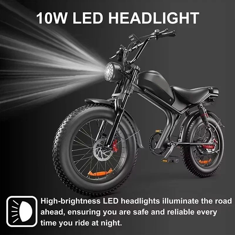 C93 Electric Bicycle 1000W Brushless Motor 48V20AH Lithium Battery Motorcycle Electric Bike 20*4.0 Inch Fat Tire Mountain E-bike C93 Electric Bicycle 1000W Brushless Motor 48V20AH Lithium Battery Motorcycle Electric Bike 20*4.0 Inch Fat Tire Mountain E-bike