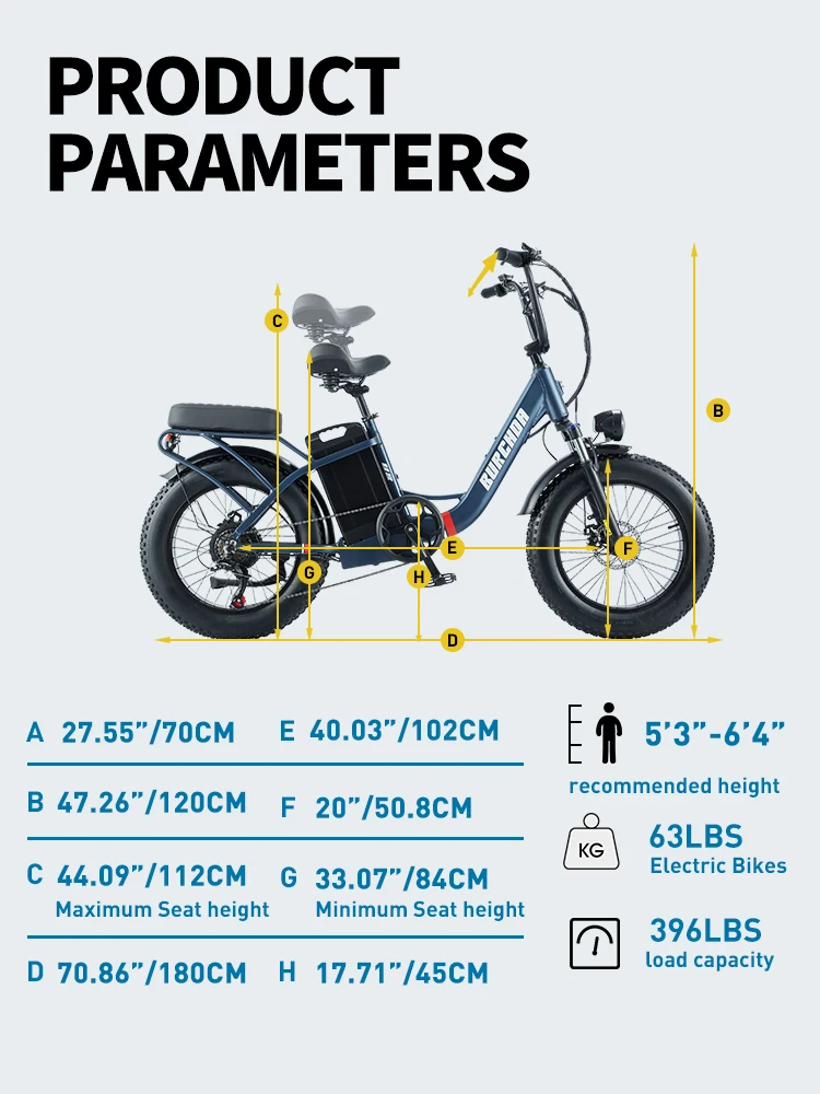 Hots Sale U8 1000W45KM/H 20 Inch Electric Bicycle 48V31.5AH Lithium Battery Ebike 4.0 Fatbike Electric Bike for adults