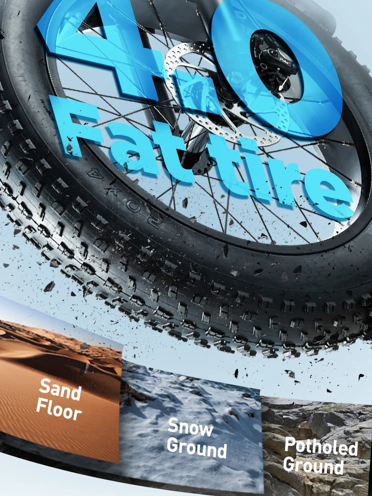 Hots Sale U8 1000W45KM/H 20 Inch Electric Bicycle 48V31.5AH Lithium Battery Ebike 4.0 Fatbike Electric Bike for adults