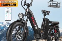 W Wallke H7 Electric Bike for Adults 60Ah/40Ah 3200W Dual-Motor 320 KM Long Range Step Thru eBike 20*4.0'' Fat Tire  APP Control