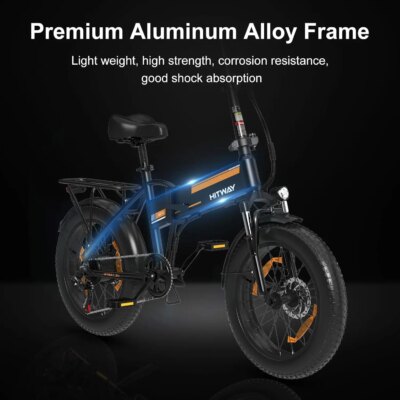 HITWAY Electric Bike for adults 20 "x4.0 Fat E-boat with motor W Foldable Electric car with removable 48V battery - Image 5
