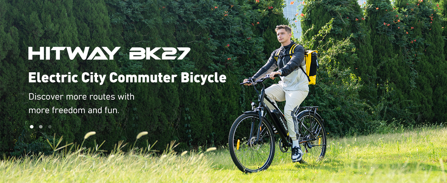 HITWAY Electric bike, 28 electric bikes, city e-bike with removable battery 36V 12Ah, motor 250W, 7 speeds