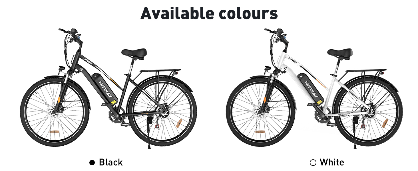 HITWAY Electric bike, 28 electric bikes, city e-bike with removable battery 36V 12Ah, motor 250W, 7 speeds