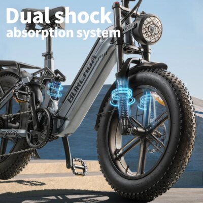 BURCHDA 2025 NEW AZ20 1000W45KM/H 20 Inch Electric Bicycle 48V20AH Lithium Battery Ebike 4.0 Fatbike Electric Bike for adults - Image 6
