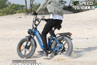 BURCHDA 2025 NEW AZ20 1000W45KM/H 20 Inch Electric Bicycle 48V20AH Lithium Battery Ebike 4.0 Fatbike Electric Bike for adults