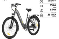 DYU C1 Electric Bicycle 350W Brushless Motor 36V10AH Lithium Battery Electric Bike Dual Disc Brake Adult City 26 Inch Tire Ebike