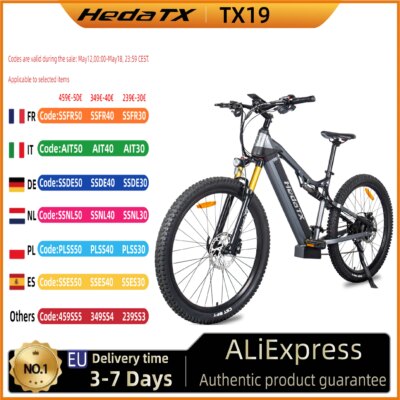 Hedatx TX19 1000W Motor 48V 19.2Ah Electric Bike 29 Inch x2.4 Adult Electric Mountain Bike Power Assist E-Bike Hydraulic Brake