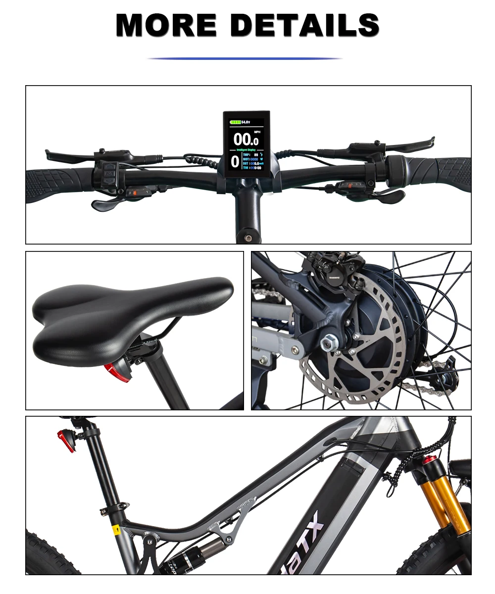 Hedatx TX19 1000W Motor 48V 19.2Ah Electric Bike 29 Inch x2.4 Adult Electric Mountain Bike Power Assist E-Bike Hydraulic Brake