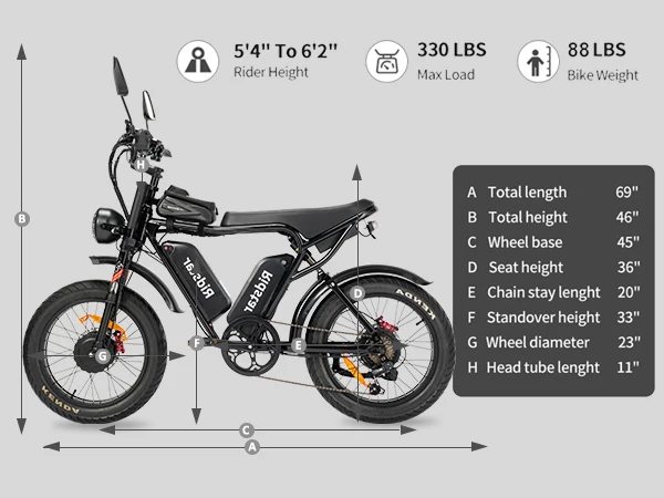 Ridstar Q20pro Electric Bicycle 2000W Dual Motor 52V40AH Dual Battery Hydraulic Brake Electric Bike 20*4.0 Inch Fat Tire E-bike Ridstar Q20pro Electric Bicycle 2000W Dual Motor 52V40AH Dual Battery Hydraulic Brake Electric Bike 20*4.0 Inch Fat Tire E-bike