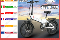 Electric Bike Folding 350W Brushless Motor 48V10.4AH Built-in Lithium Battery Ebike 20-inch Tire Aluminum Alloy Electric Bicycle