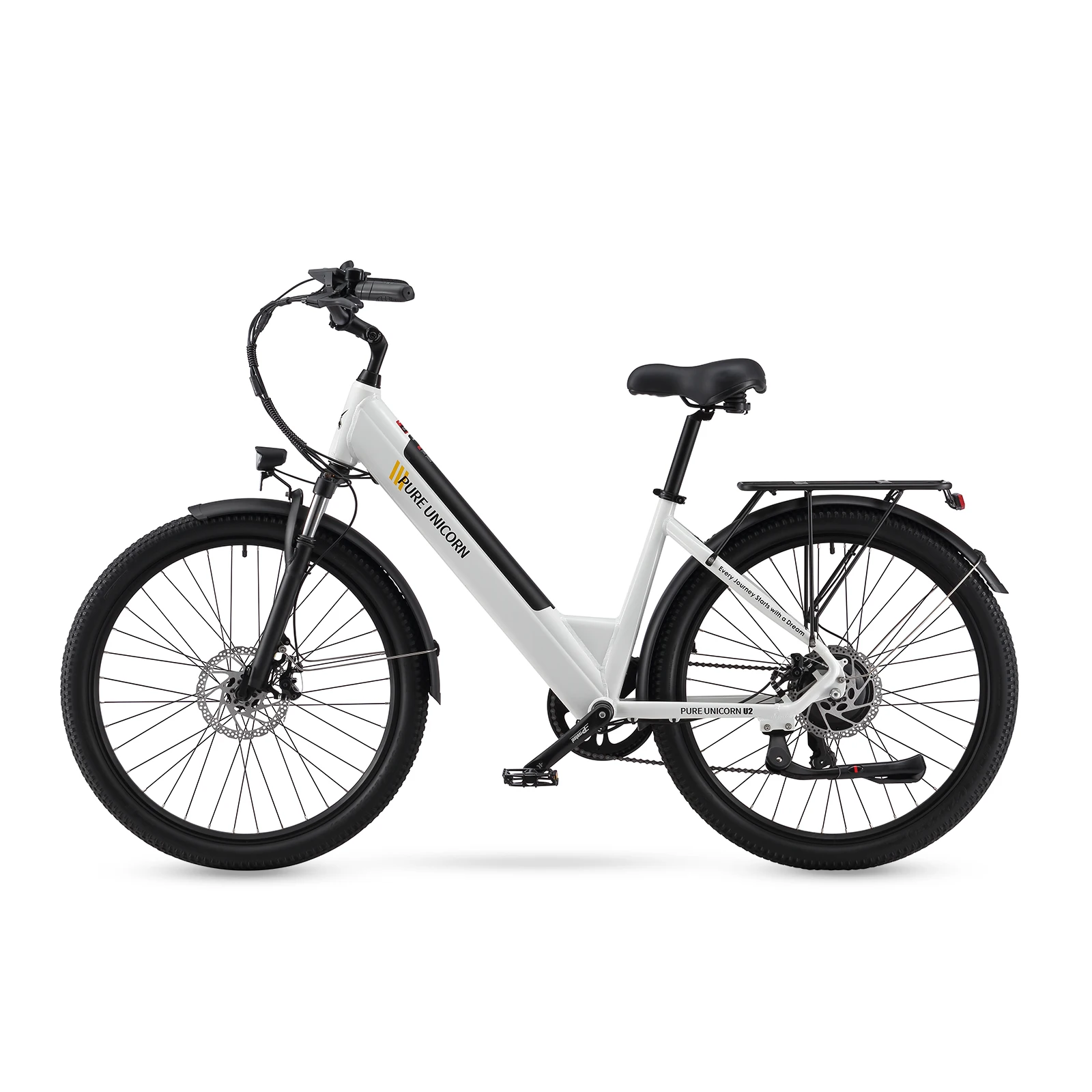 PURE UNICORN U2 Adult Electric Bike 750W Motor City Ebike 48V12.8Ah Battery E-Bike 27.5 Inch Tire  Electric Bicycle