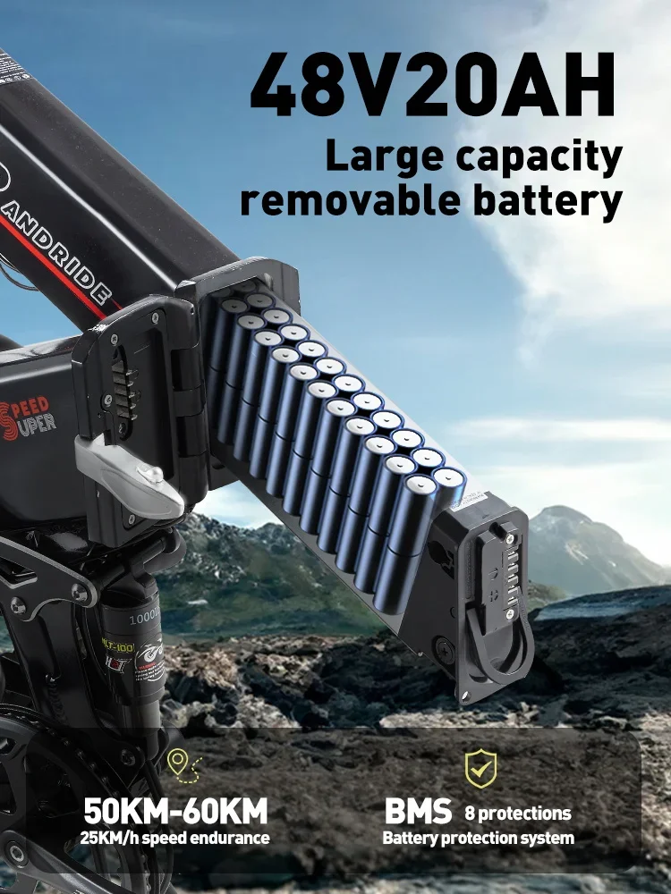 YX20M PLUS E Bike 2000W motor 48V20AH Removable battery Electric Bicycle Hydraulic disc brake 20*4-inch fat tire Electric Bike YX20M PLUS E Bike 2000W motor 48V20AH Removable battery Electric Bicycle Hydraulic disc brake 20*4-inch fat tire Electric Bike