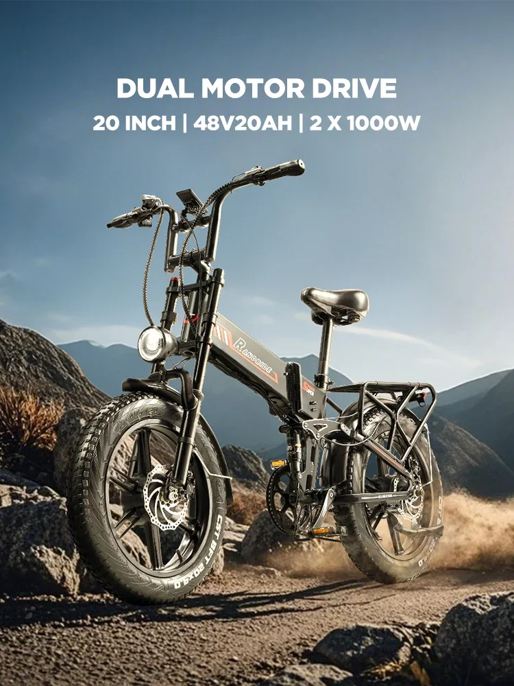 YX20M PLUS E Bike 2000W motor 48V20AH Removable battery Electric Bicycle Hydraulic disc brake 20*4-inch fat tire Electric Bike YX20M PLUS E Bike 2000W motor 48V20AH Removable battery Electric Bicycle Hydraulic disc brake 20*4-inch fat tire Electric Bike