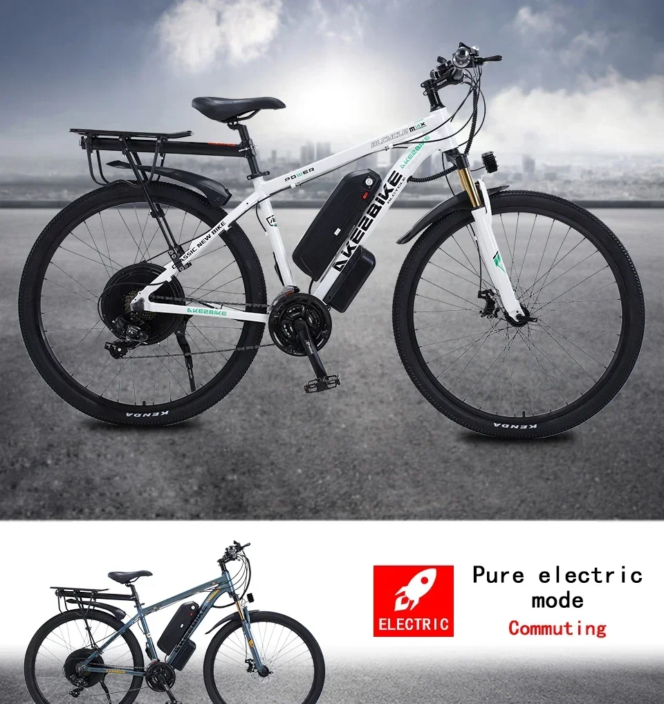 1000W Electric City Bike Removable 13Ah Lithium-ion Battery Ebike 60 Miles Range Dual Disc Brakes Alloy Electric Bicycle 1000W Electric City Bike Removable 13Ah Lithium-ion Battery Ebike 60 Miles Range Dual Disc Brakes Alloy Electric Bicycle