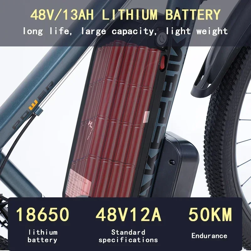 1000W Electric City Bike Removable 13Ah Lithium-ion Battery Ebike 60 Miles Range Dual Disc Brakes Alloy Electric Bicycle 1000W Electric City Bike Removable 13Ah Lithium-ion Battery Ebike 60 Miles Range Dual Disc Brakes Alloy Electric Bicycle