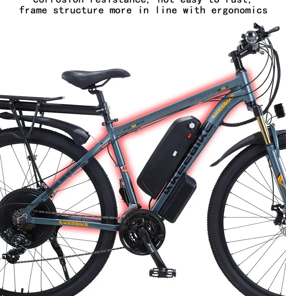 1000W Electric City Bike Removable 13Ah Lithium-ion Battery Ebike 60 Miles Range Dual Disc Brakes Alloy Electric Bicycle 1000W Electric City Bike Removable 13Ah Lithium-ion Battery Ebike 60 Miles Range Dual Disc Brakes Alloy Electric Bicycle