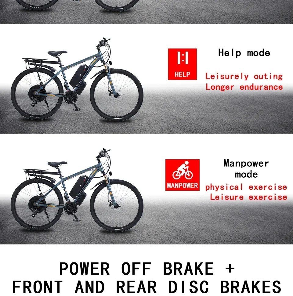 1000W Electric City Bike Removable 13Ah Lithium-ion Battery Ebike 60 Miles Range Dual Disc Brakes Alloy Electric Bicycle 1000W Electric City Bike Removable 13Ah Lithium-ion Battery Ebike 60 Miles Range Dual Disc Brakes Alloy Electric Bicycle
