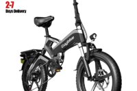 ZHENGBU K6S 20 Inch 48V 400W 500W 12.8AH Battery Foldable Ebike Full Suspension Electric Bicycle  7 Speed Folding Electric Bike