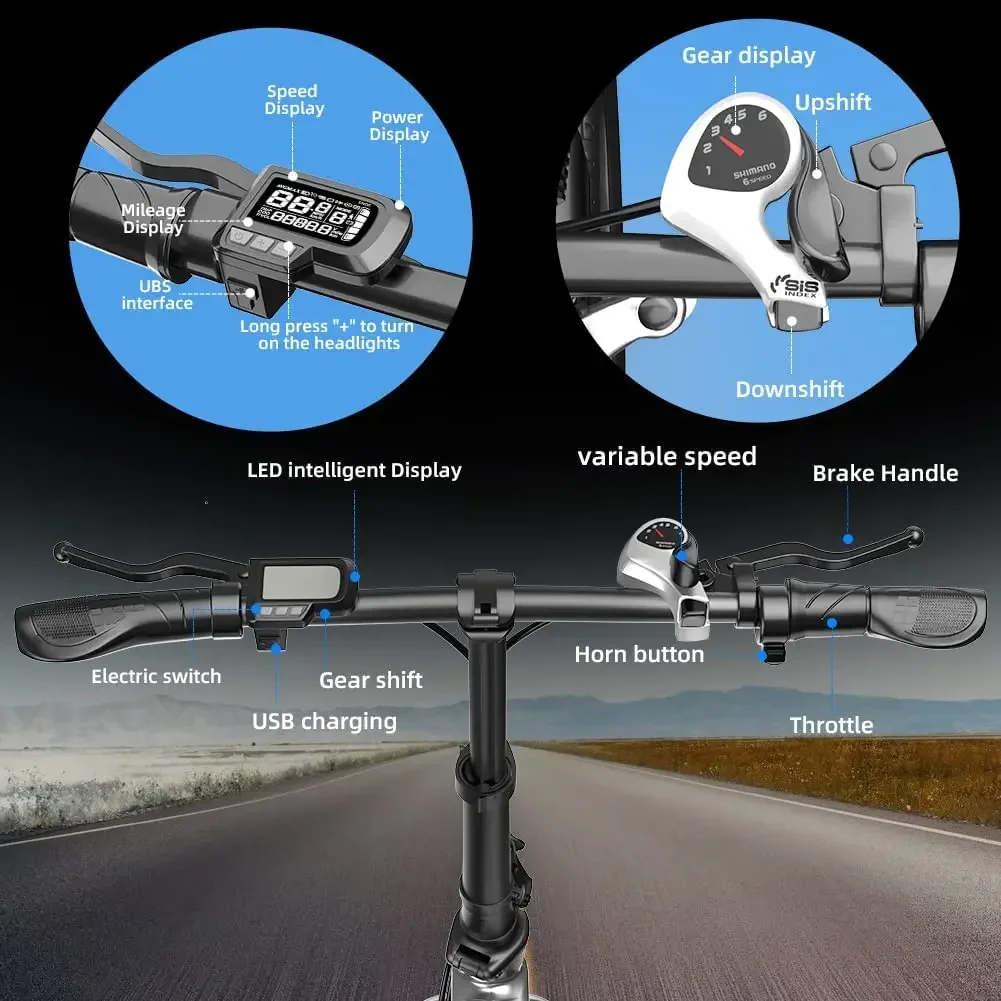 ZHENGBU K6S 20 Inch 48V 400W 500W 12.8AH Battery Foldable Ebike Full Suspension Electric Bicycle 7 Speed Folding Electric Bike ZHENGBU K6S 20 Inch 48V 400W 500W 12.8AH Battery Foldable Ebike Full Suspension Electric Bicycle 7 Speed Folding Electric Bike