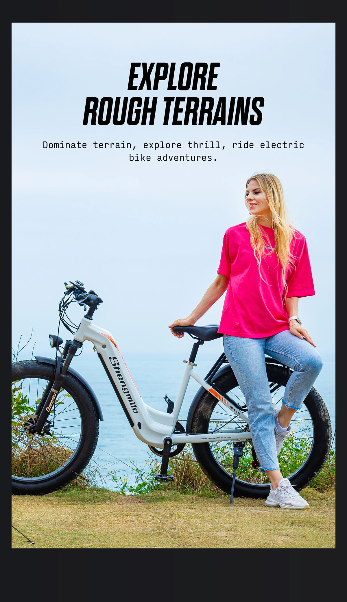 Shengmilo MX06 48V17.5AH 26 Inch 3.0 Fat Tyre City Electric Bike Men's E-Mountain Ebike Snowmobile Electric bicycle 500W e bike