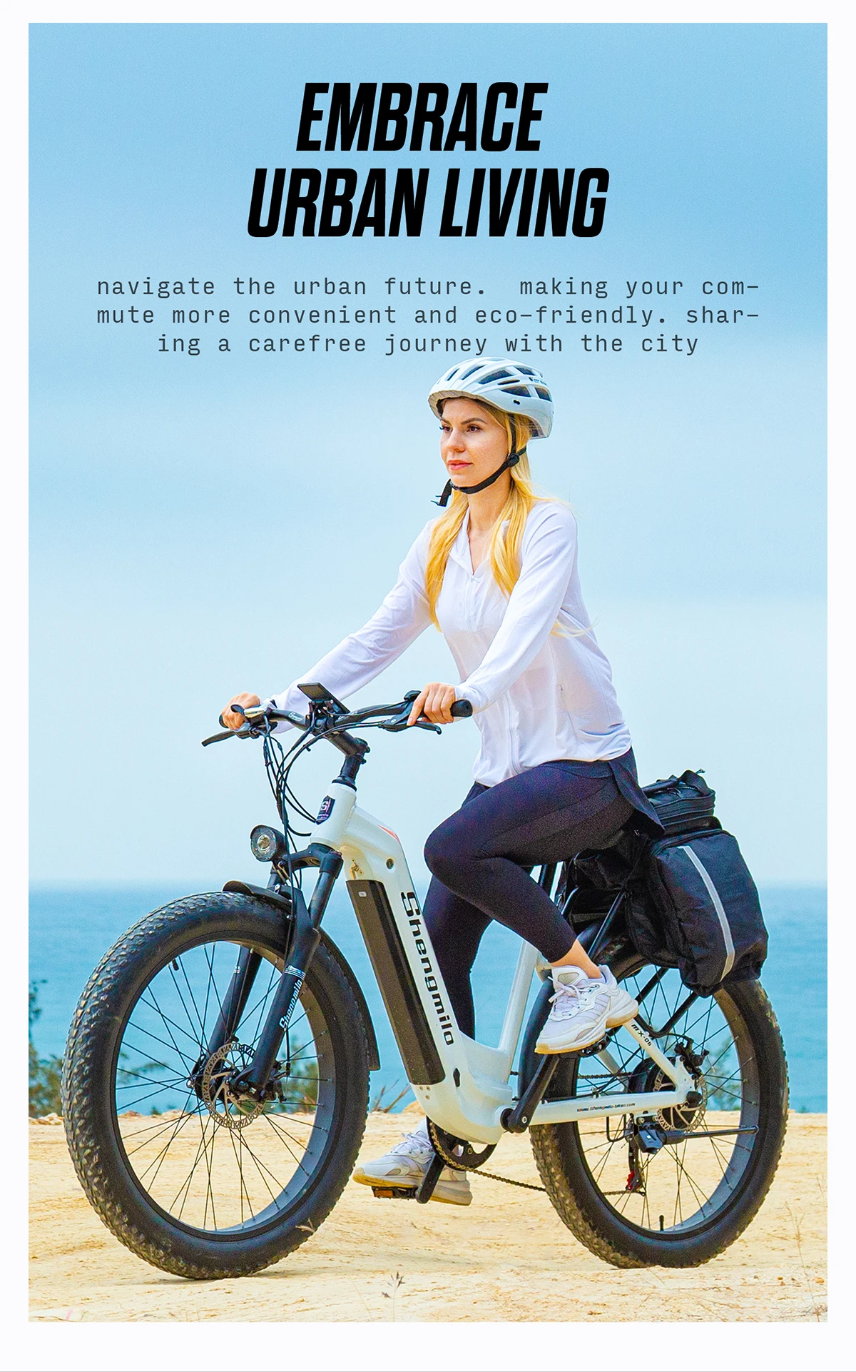 Shengmilo MX06 48V17.5AH 26 Inch 3.0 Fat Tyre City Electric Bike Men's E-Mountain Ebike Snowmobile Electric bicycle 500W e bike