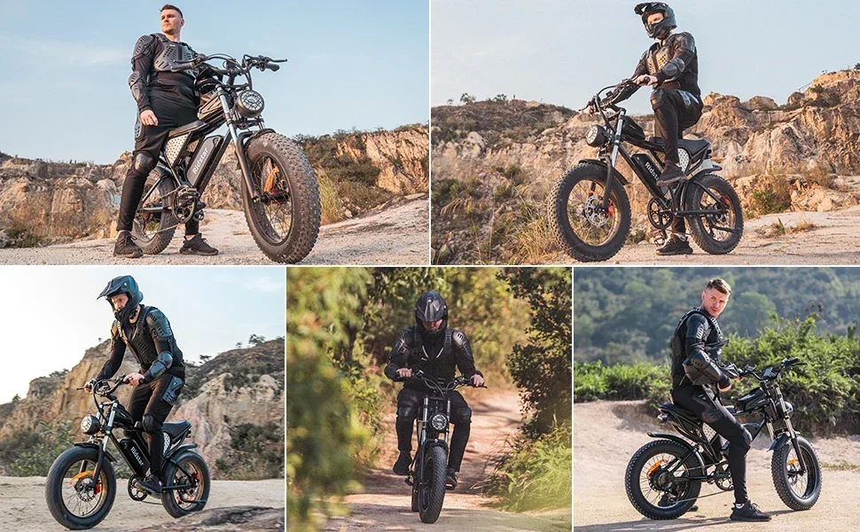 Ridstar-Q20 Pro Electric Bike for Adults, 2000W 52V, 40AH Battery, Max 50-180 Miles Electric Motorcycle, 20