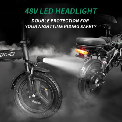 400W Ebike 35km/h 48V 30AH Removable Battery Electric Bike Multi-Shock Absorption City Commuter Foldable Adult Electric Bicycle - Image 4