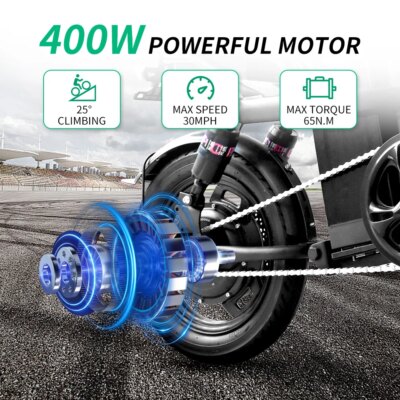 400W Ebike 35km/h 48V 30AH Removable Battery Electric Bike Multi-Shock Absorption City Commuter Foldable Adult Electric Bicycle - Image 3